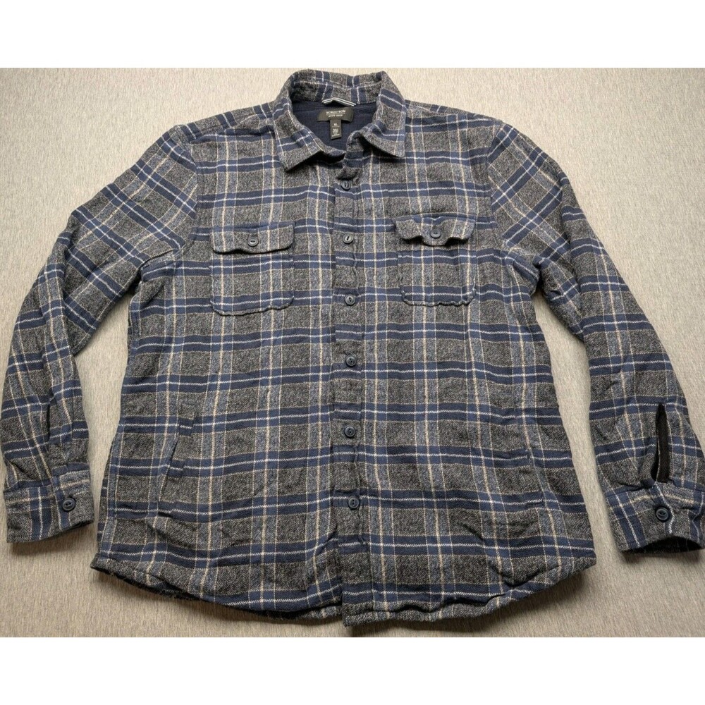 Nordstrom Mens Shop Flannel Shirt Mens XL  Plaid Pockets Chamois Warm